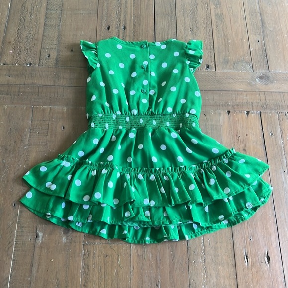 Janie and jack green polka dot ruffle dress - Picture 7 of 7